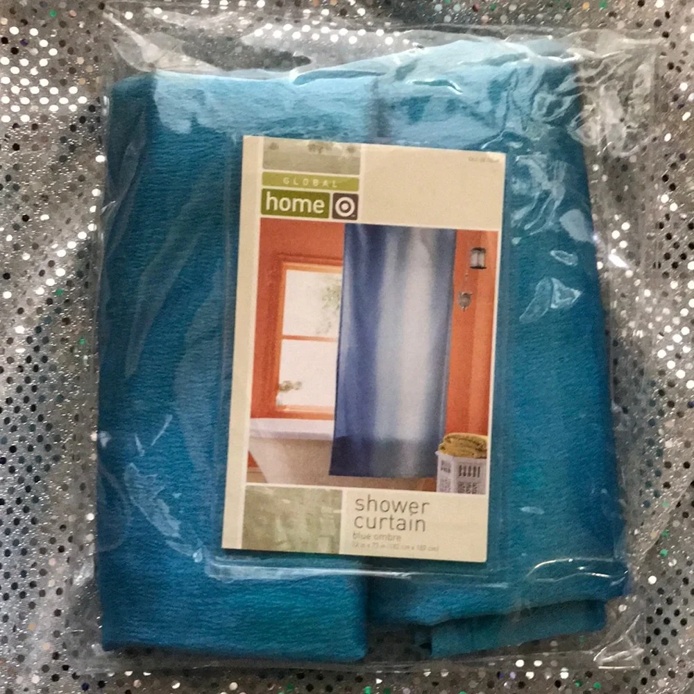 Blue Ombré Shower Curtain